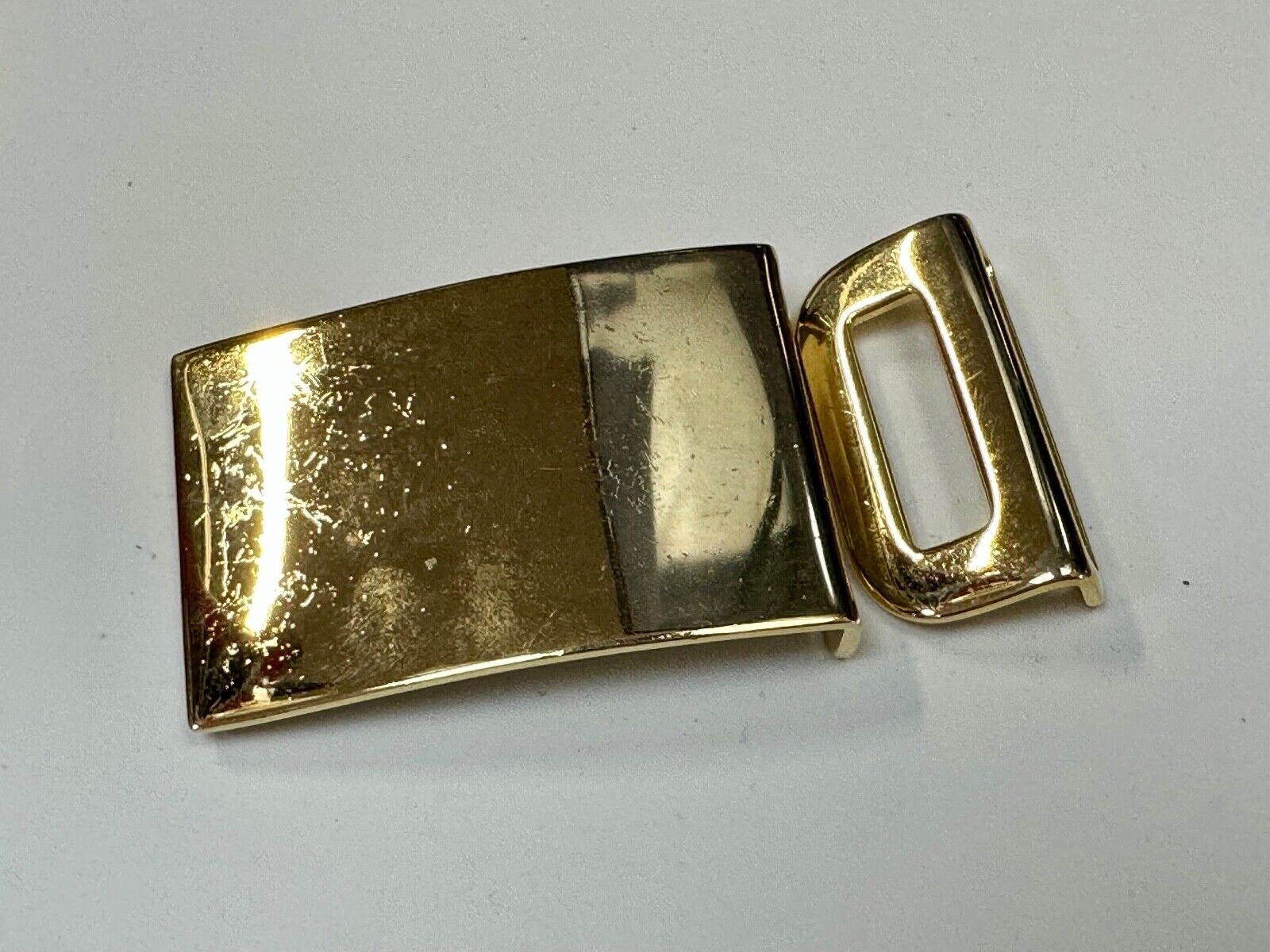 6-76  USMC Marines Military Dress Solid Brass belt buckle with attachment