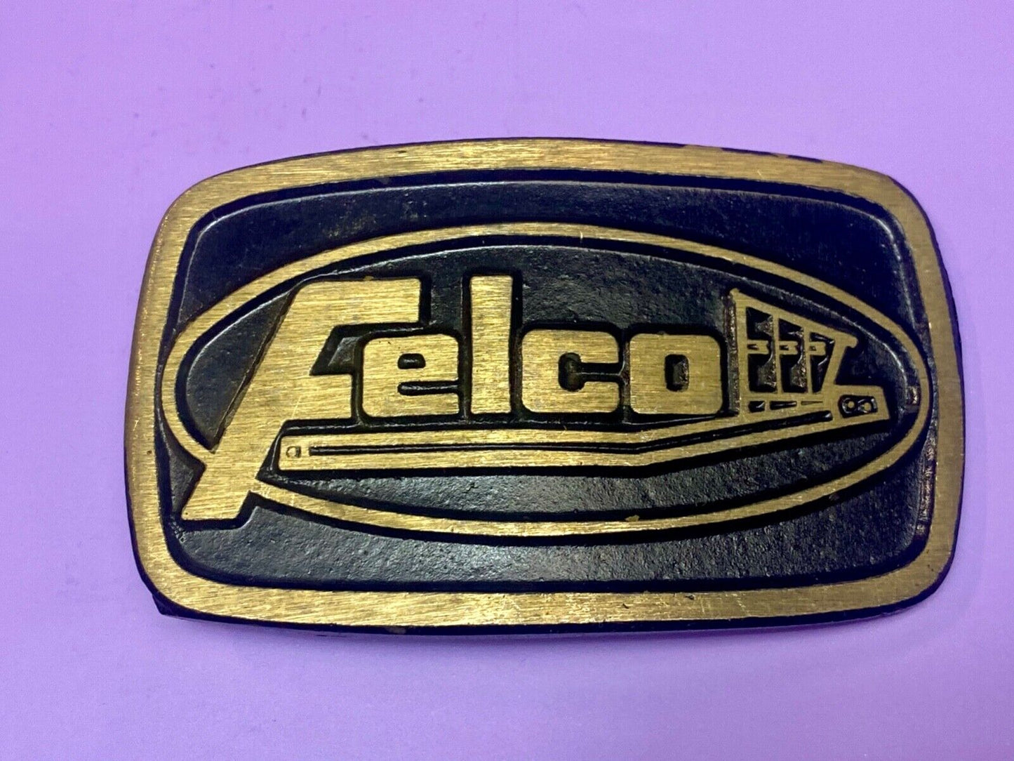 Vintage FELCO Excavator Attachments Heavy Machinery Coal Mining belt buckle