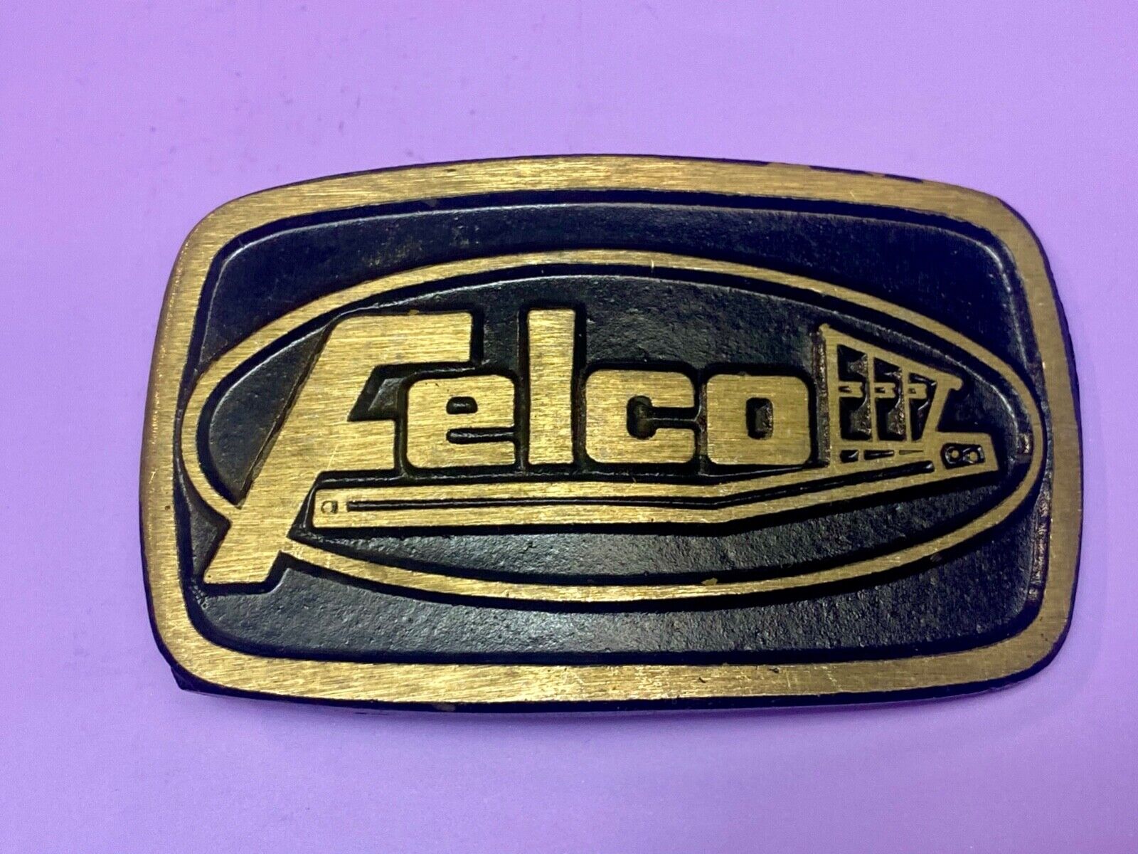 Vintage FELCO Excavator Attachments Heavy Machinery Coal Mining belt buckle
