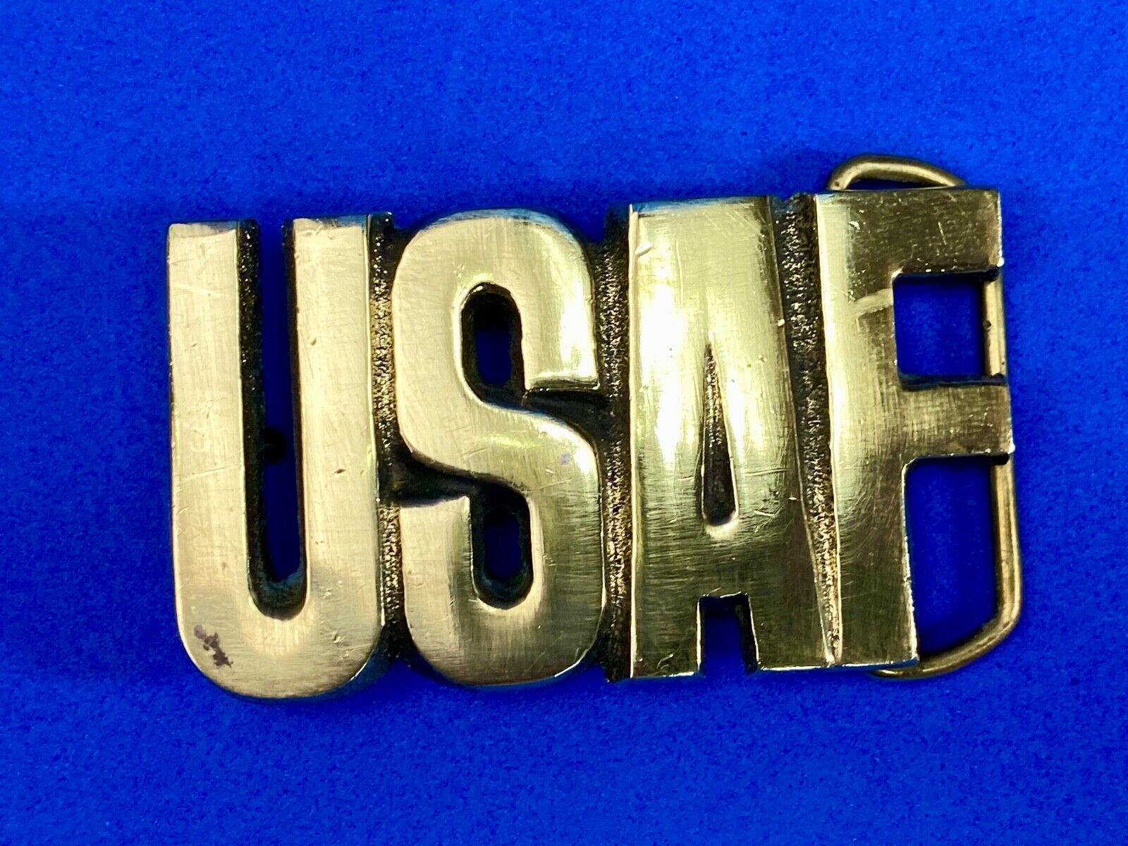 USAF United States Air Force Solid brass vintage block letters 