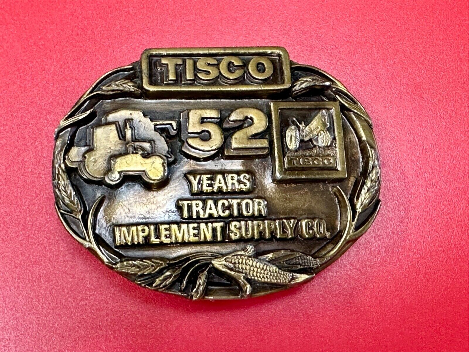 TISCO 52 years commemorative belt buckle  Tractor Implement Supply