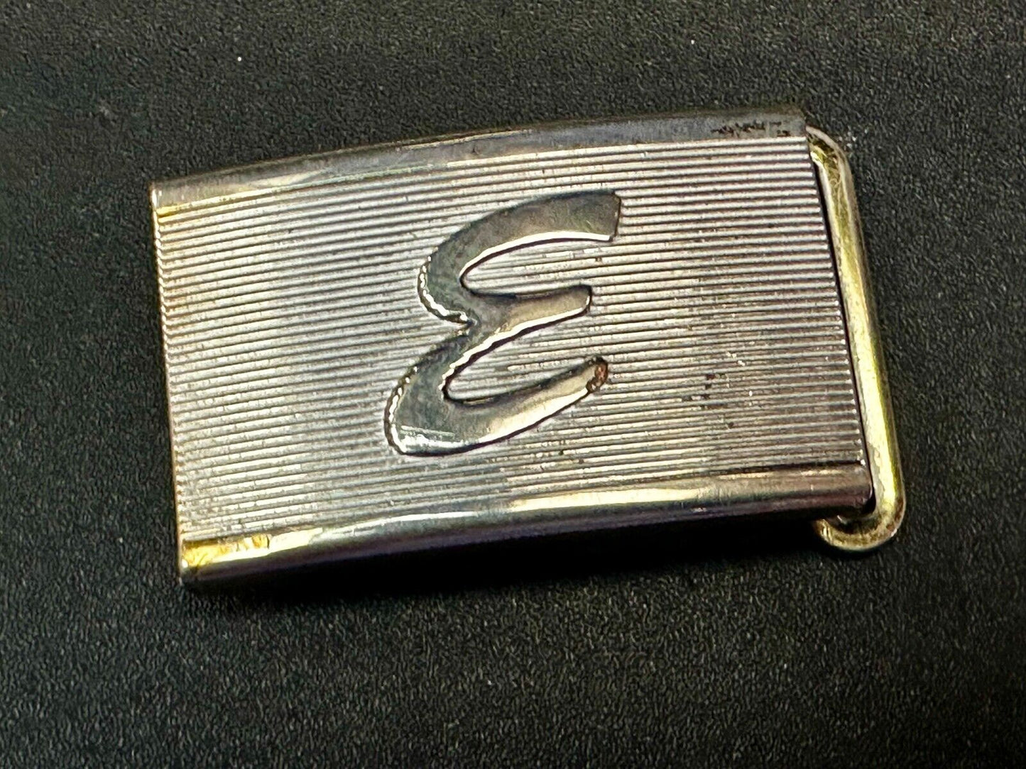 Antique Letter Monogram Initial E Art Deco Style Belt Buckle