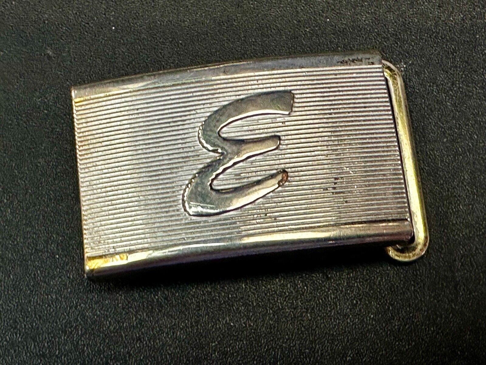 Antique Letter Monogram Initial E Art Deco Style Belt Buckle