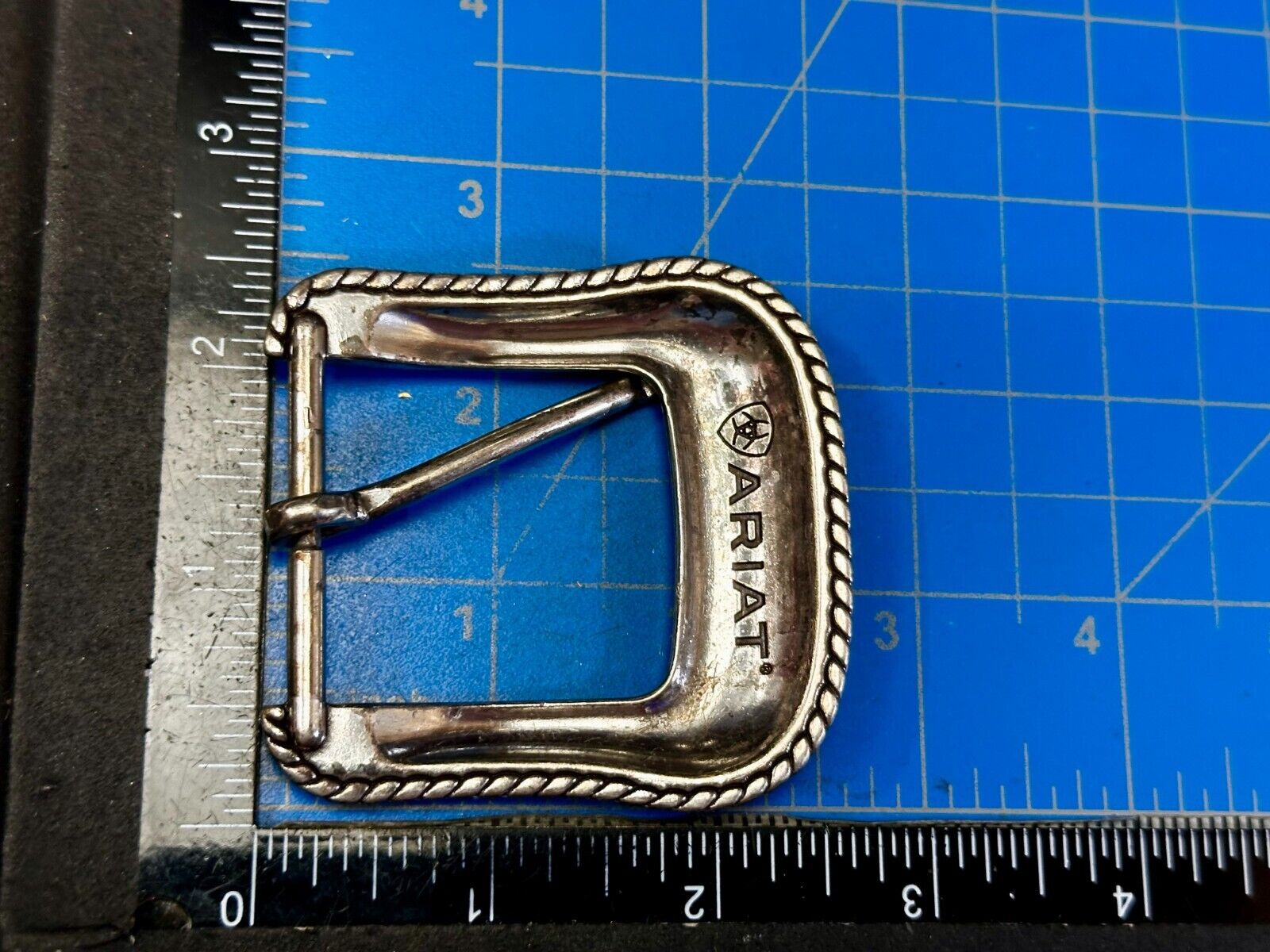 ARIAT Silver Belt Buckle A2108 Ranger Style Replacement Western Belt Buckle