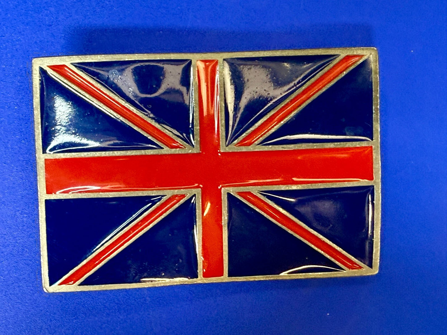 United Kingdom Union Jack UK British Britain Flag Vintage Mobtown Belt Buckle