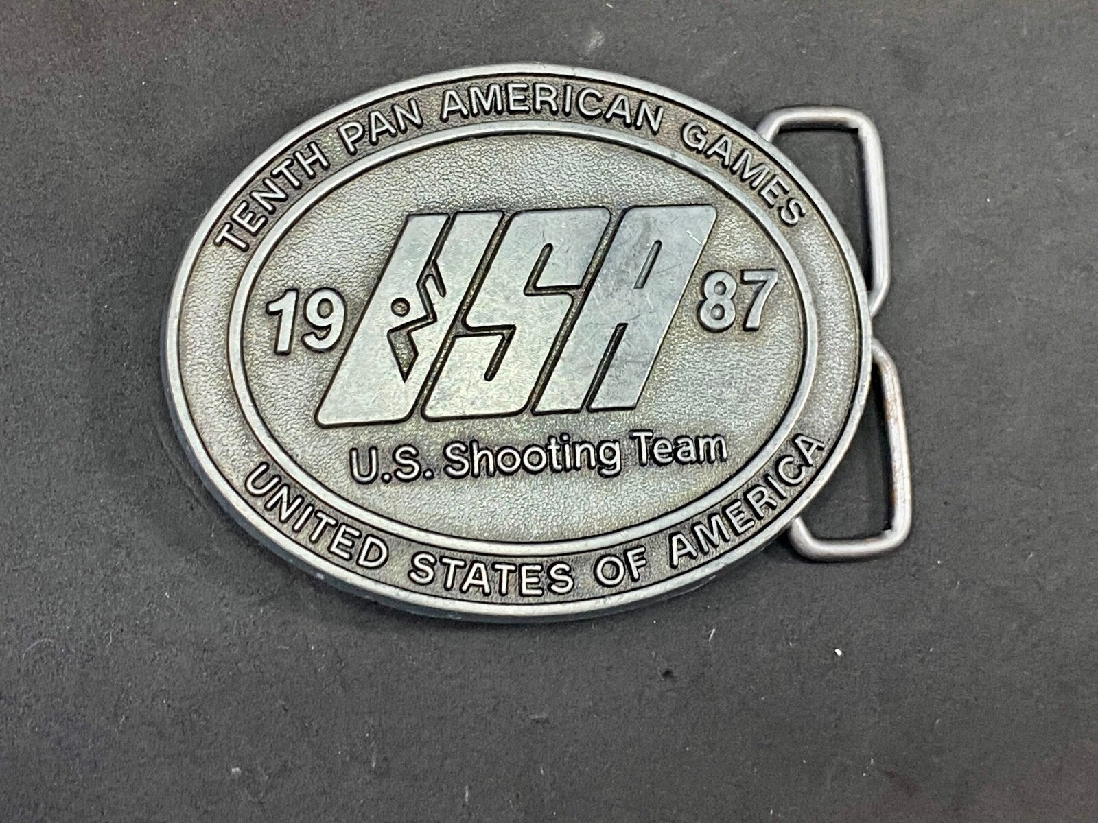 The Tenth Pan American Games 1987 Belt Buckle Pan Am Games Indianapolis 