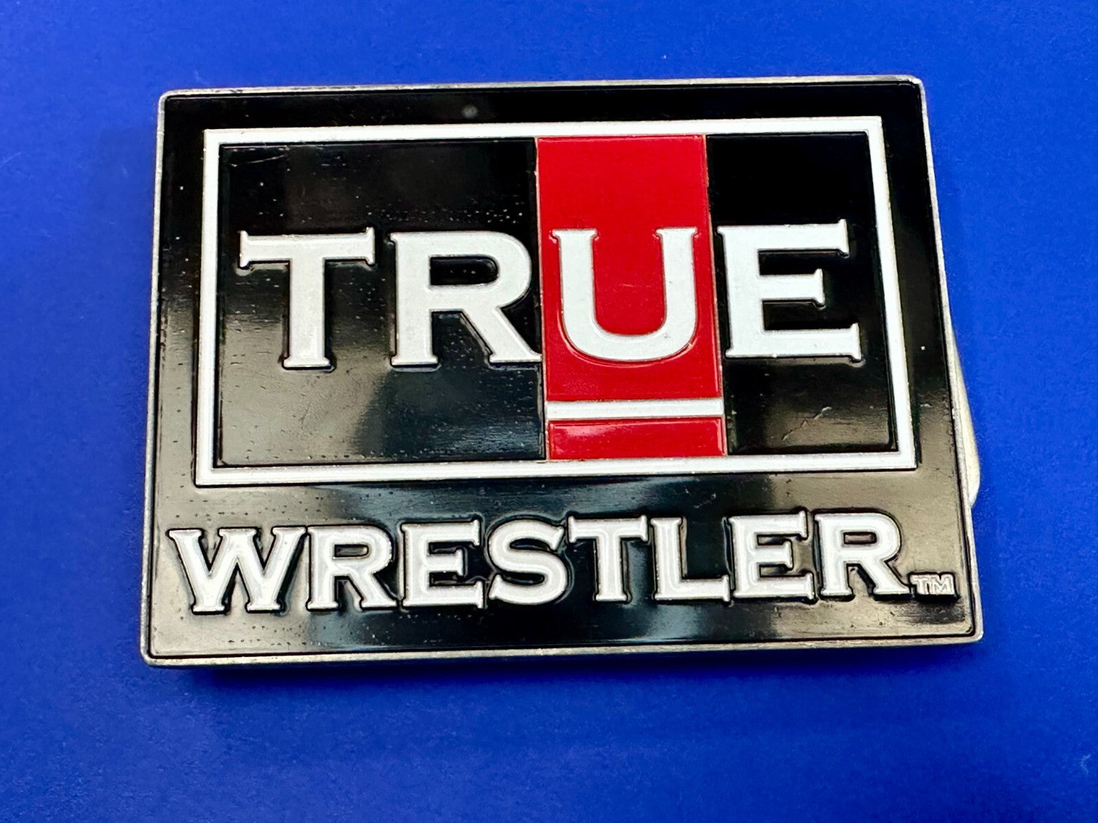 True Wrestler Apparel Enameled Rectangular Belt Buckle