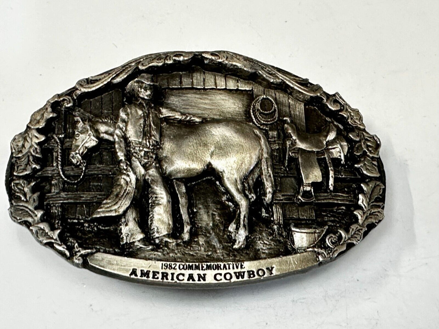 Vintage 1982 American Cowboy Commemorative Vintage Arroyo Grande Belt Buckle