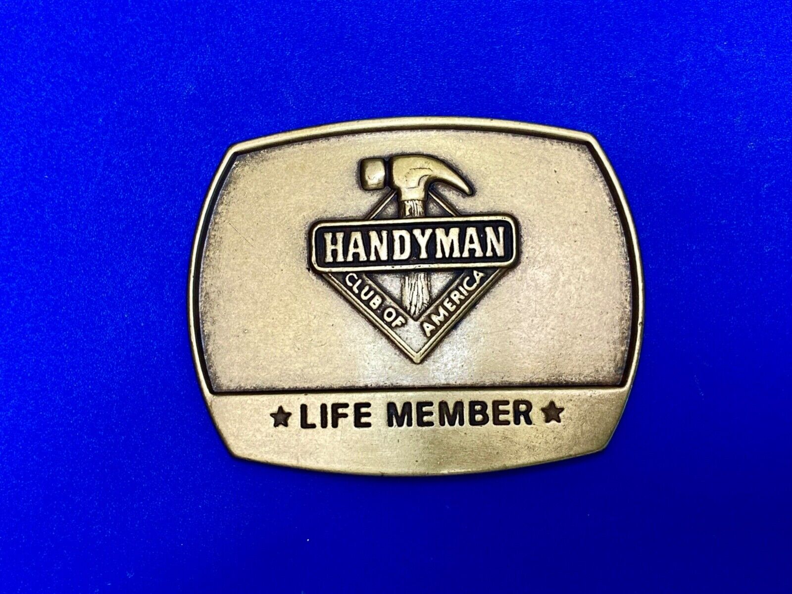 vintage Hammer Ruler Tools  - handyman club of America life member belt buckle