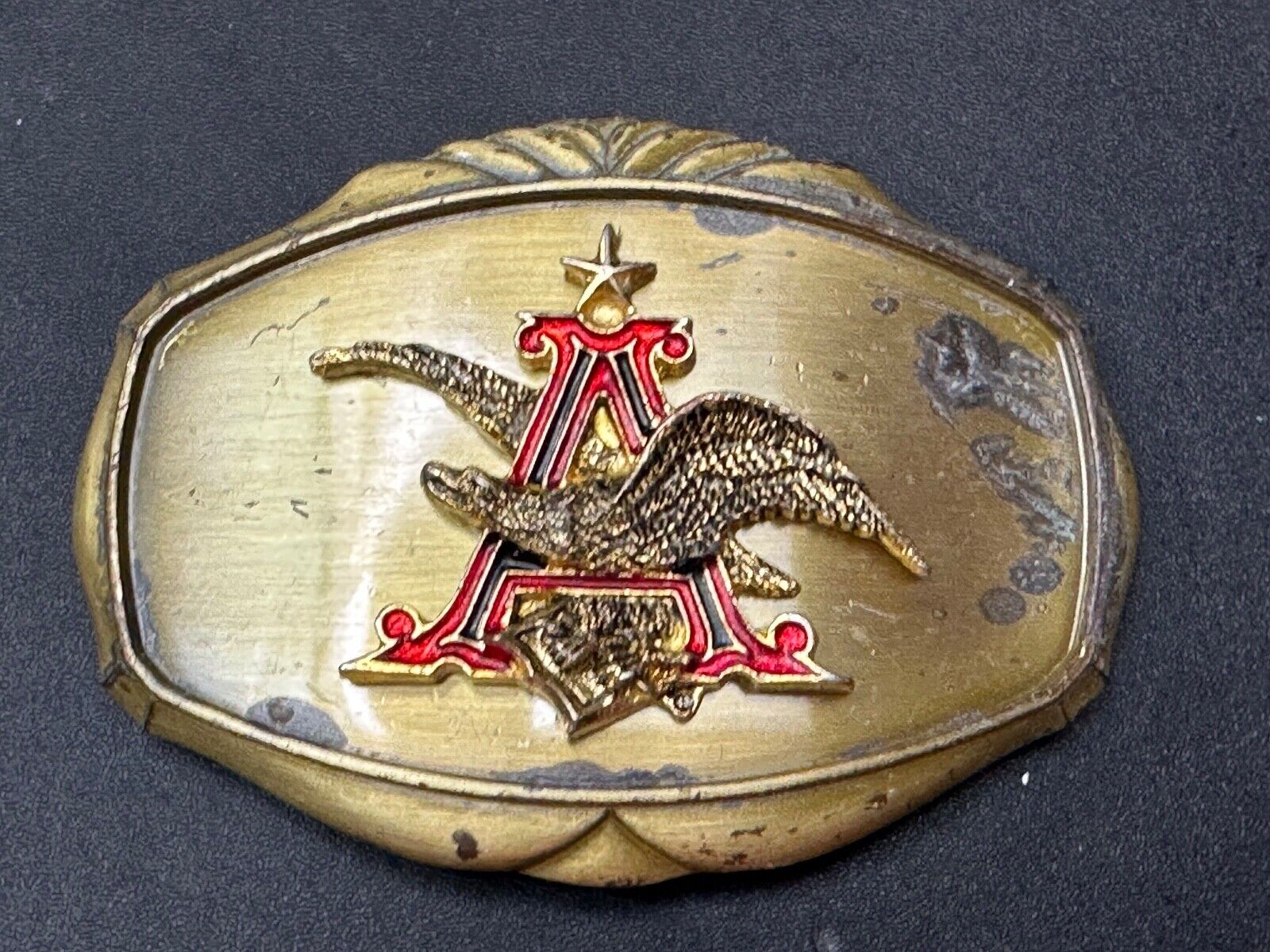ANHEUSER BUSCH Vintage 1978 Beer Collectors Brewery Raintree Belt Buckle