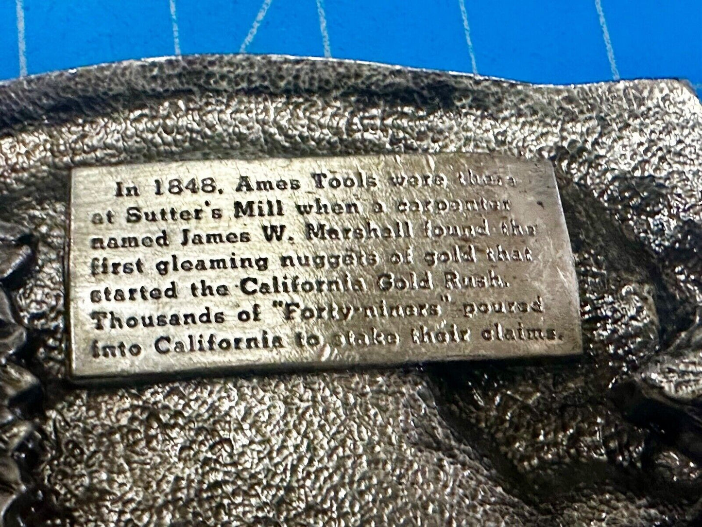 Ames Tools The Gold Rush of 1849 Commemorative Limited Siskiyou 90's Belt Buckle