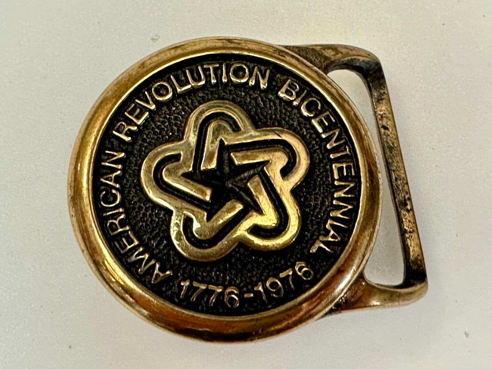 American Bicentennial Revolution Tough Taylor Music Solid Brass Belt Buckle