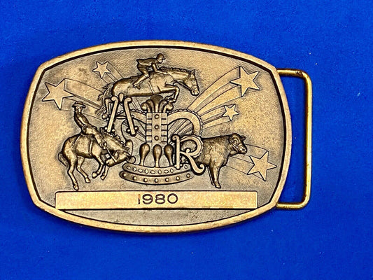 Vintage Horse Jockey Belt Buckle By Jostens 