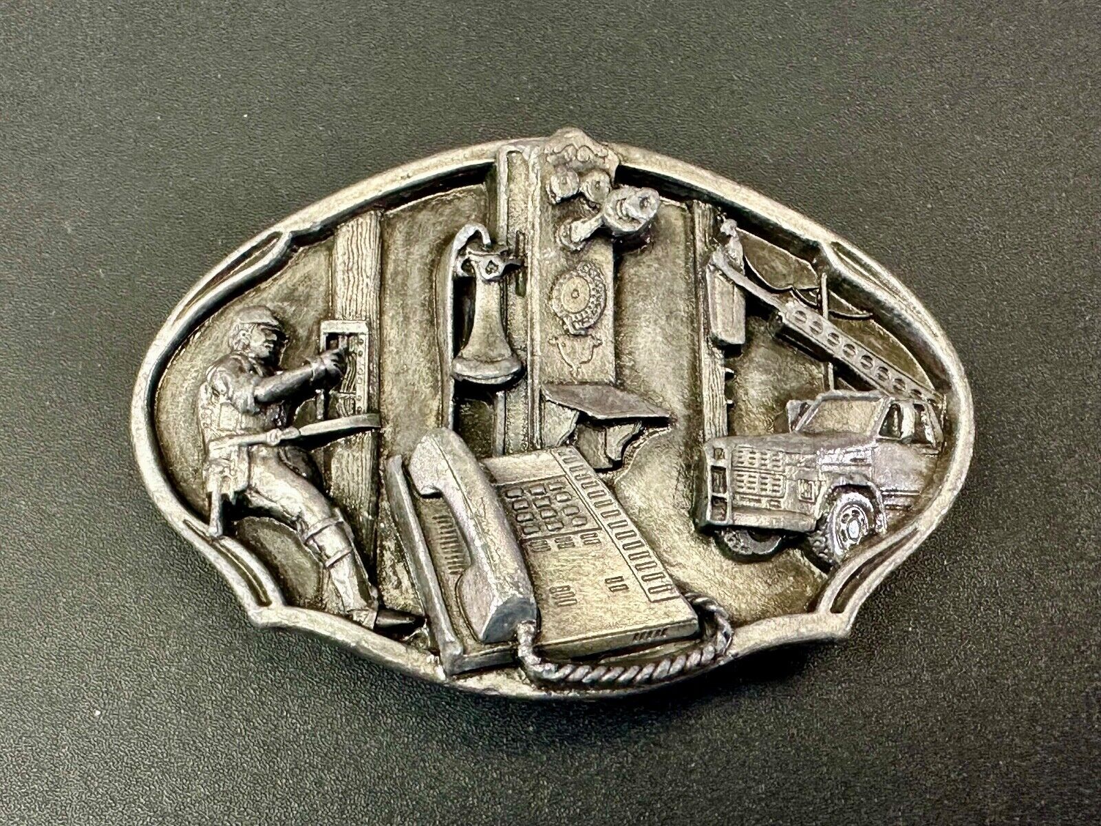 Telephone Linesmen pole climbers Telecommunication 89 Arroyo Grande belt buckle