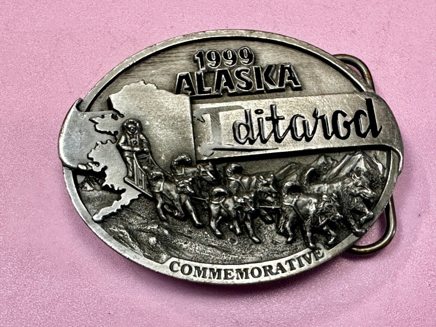 1999 Alaska Iditarod Commemorative Belt Buckle by Siskiyou