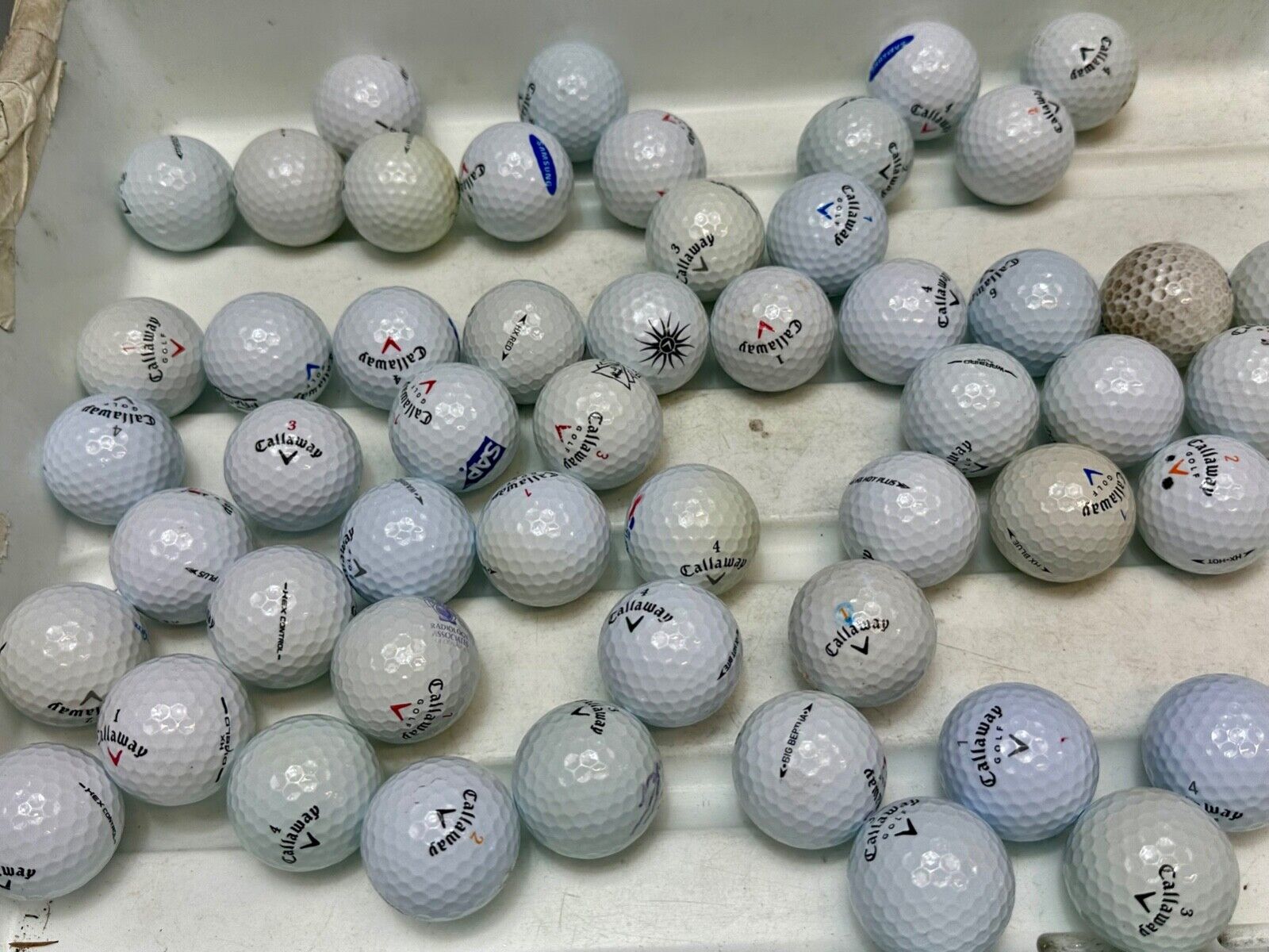53 Used Calloway Golf Balls Lot - All Kinds!   Great For Practice!