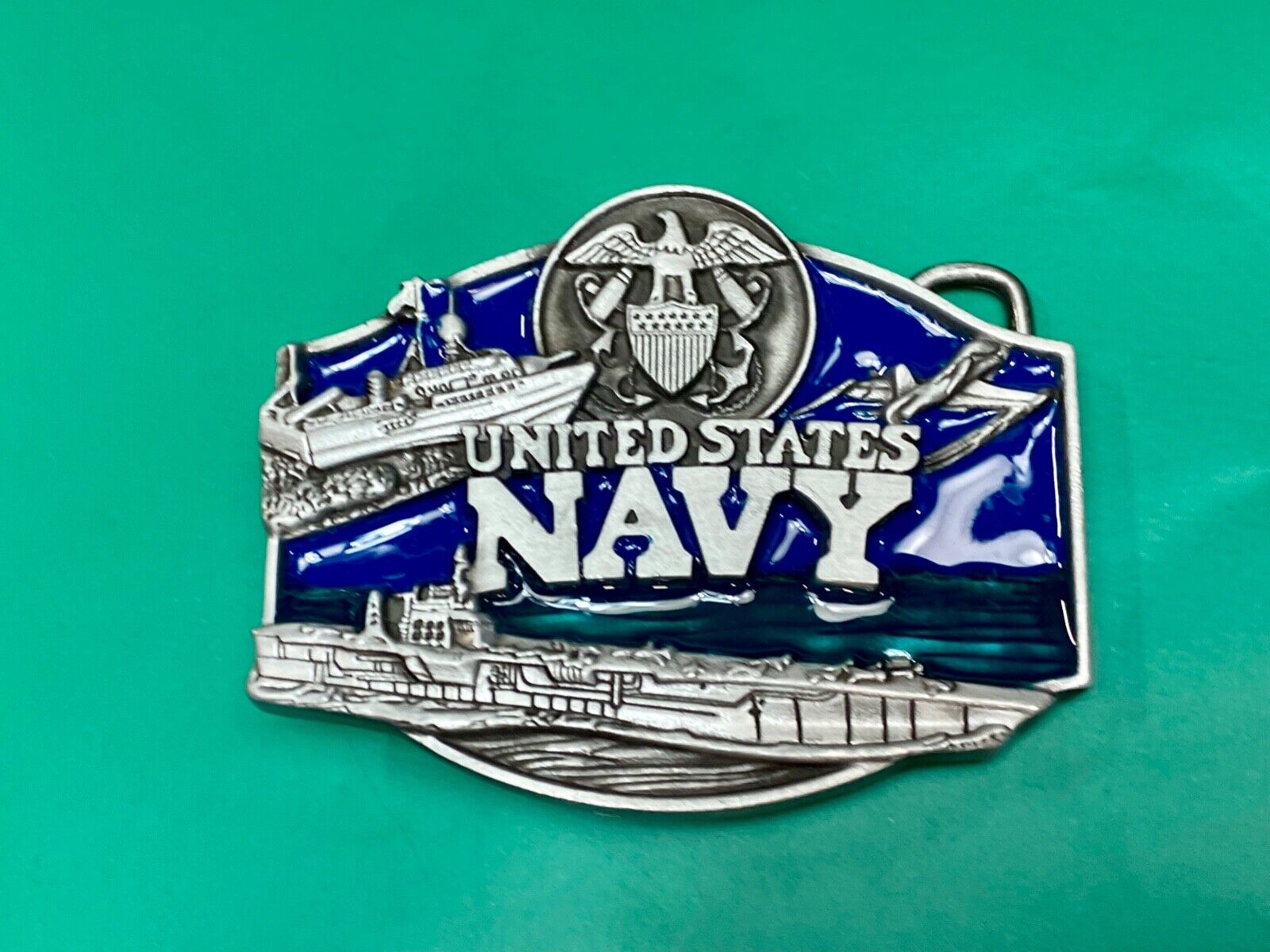 United States Navy American Battleship Anchor Raised belt buckle