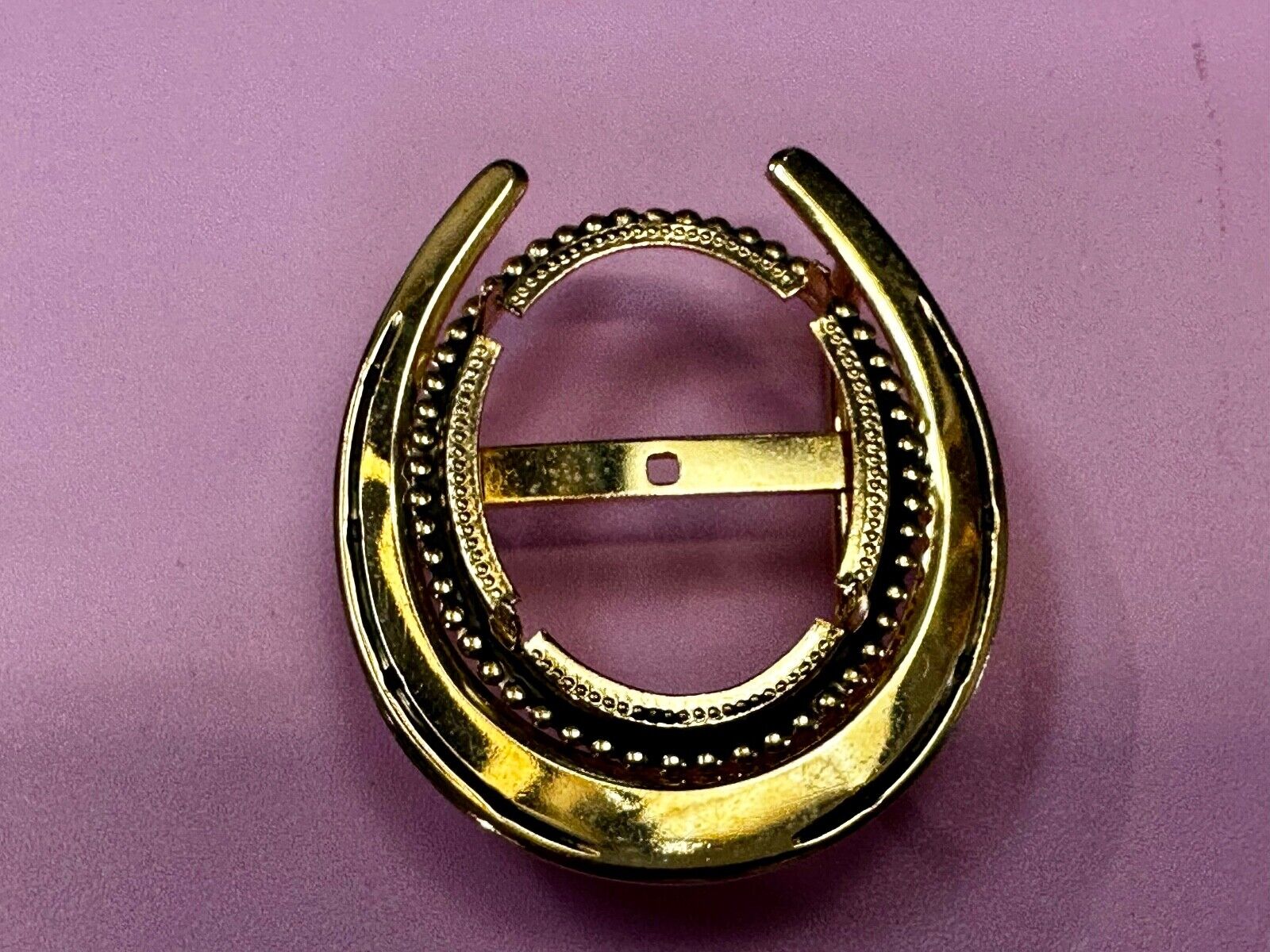 30 x 40 mm Gold Color Horseshoe Belt Buckle To Mount Your Cabochon Gem Stone
