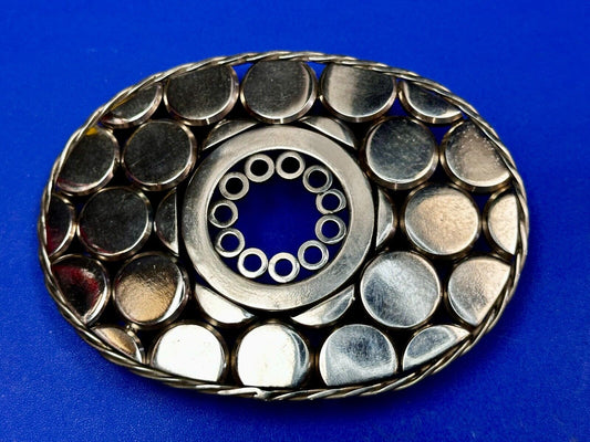 Unique Welder Machine Shop Folk Industrial Art Quality Artisan Oval Belt Buckle