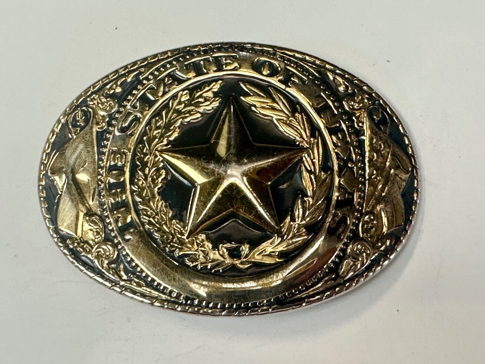 The Great State of Texas Star & Flag & Pride! USA made belt buckle marked W