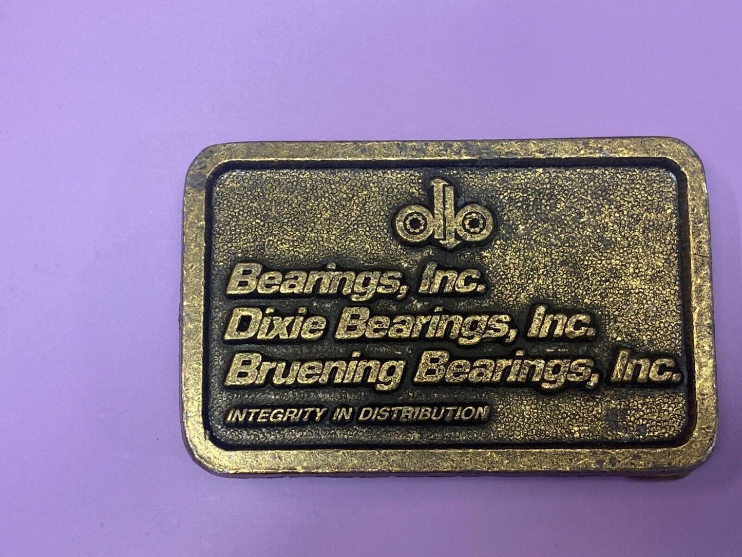 Vintage Bearings Inc Dixie, Burning  Integrity in Distribution promo belt buckle