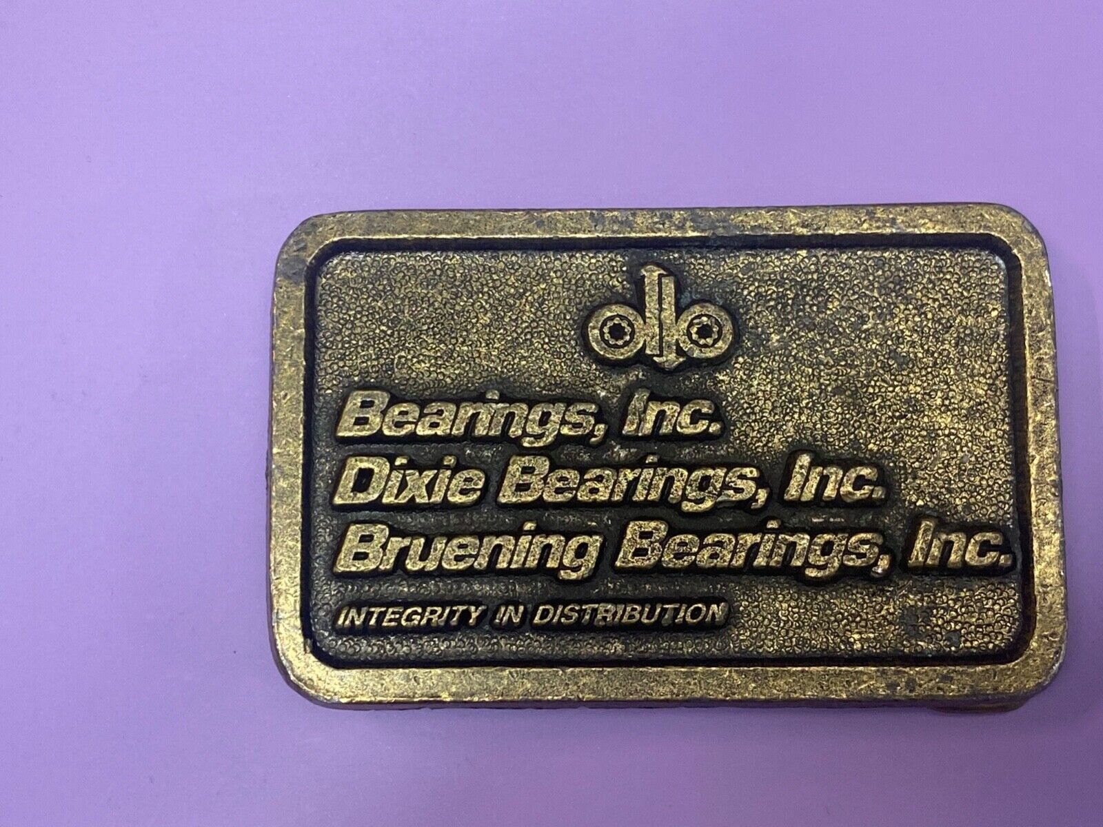 Vintage Bearings Inc Dixie, Burning  Integrity in Distribution promo belt buckle