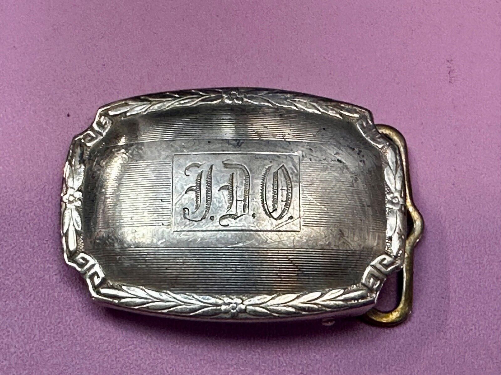 TDO Engraved Letters Monogram Sterling Silver Belt Buckle -   Sept 11 20 MG & Co