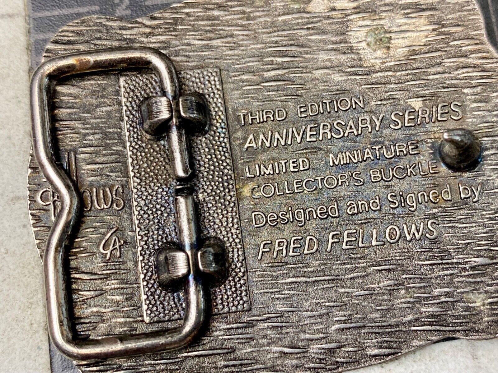 1985  Hesston YOUTH size  Nation Finals Rodeo NFR Cowboy belt buckle