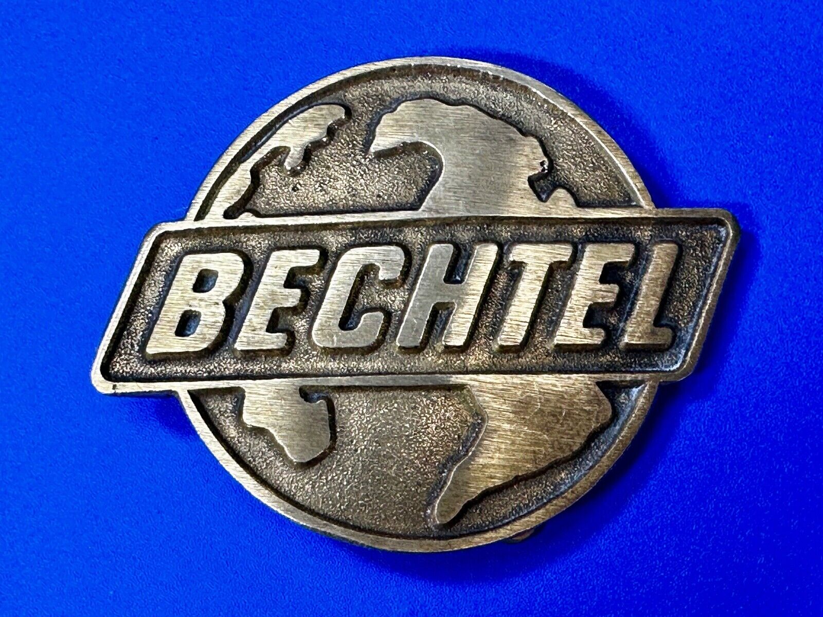 BECHTEL Engineering Construction Company Add Promo Dynabuckle Brass Belt Buckle