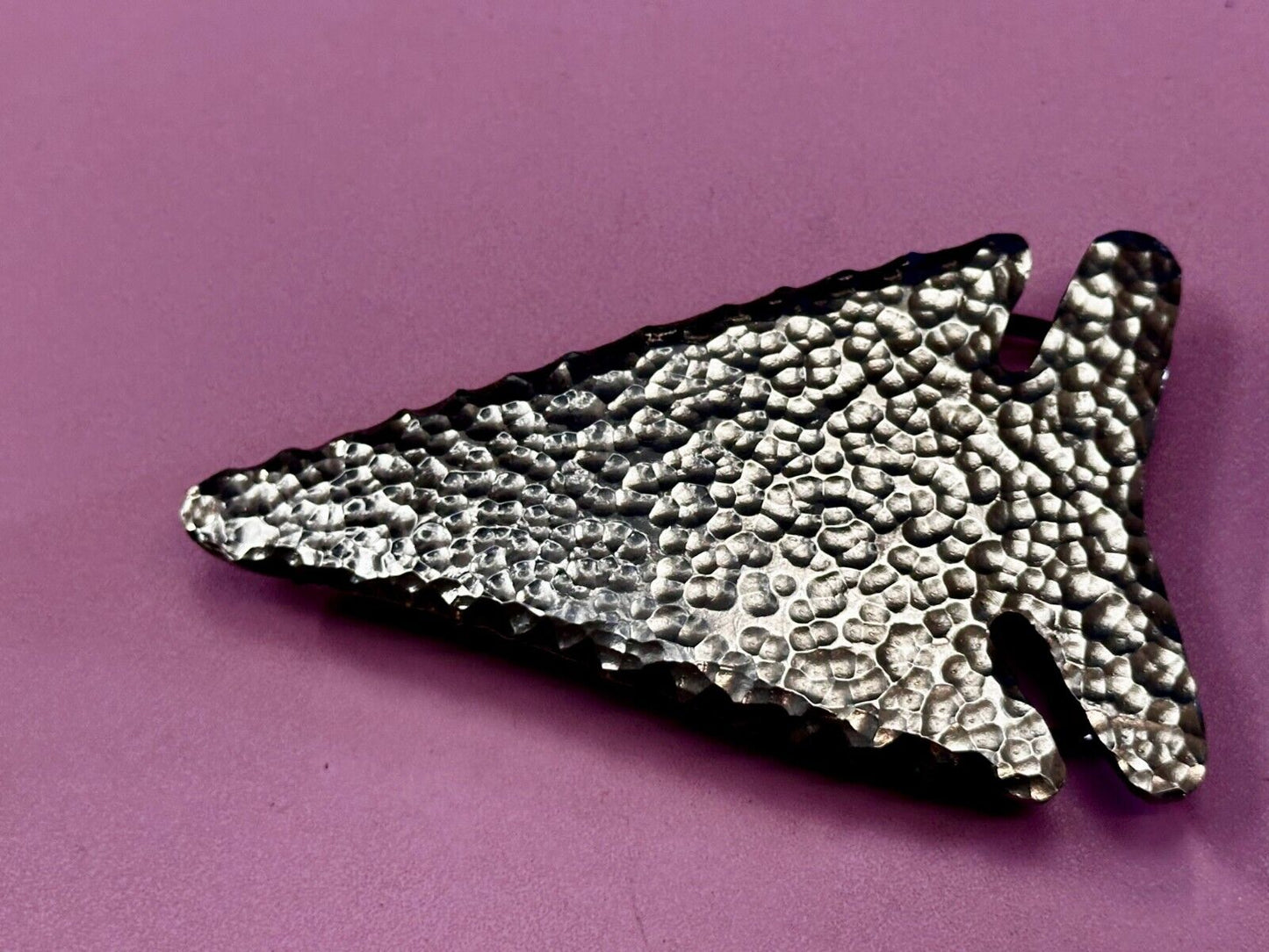 Arrow Head Textured Artisan Cast Made Native Indian Art Figural Belt Buckle