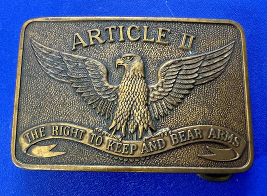 Article II The Second Amendment The Right To Keep and Bear Arms Belt Buckle- LS