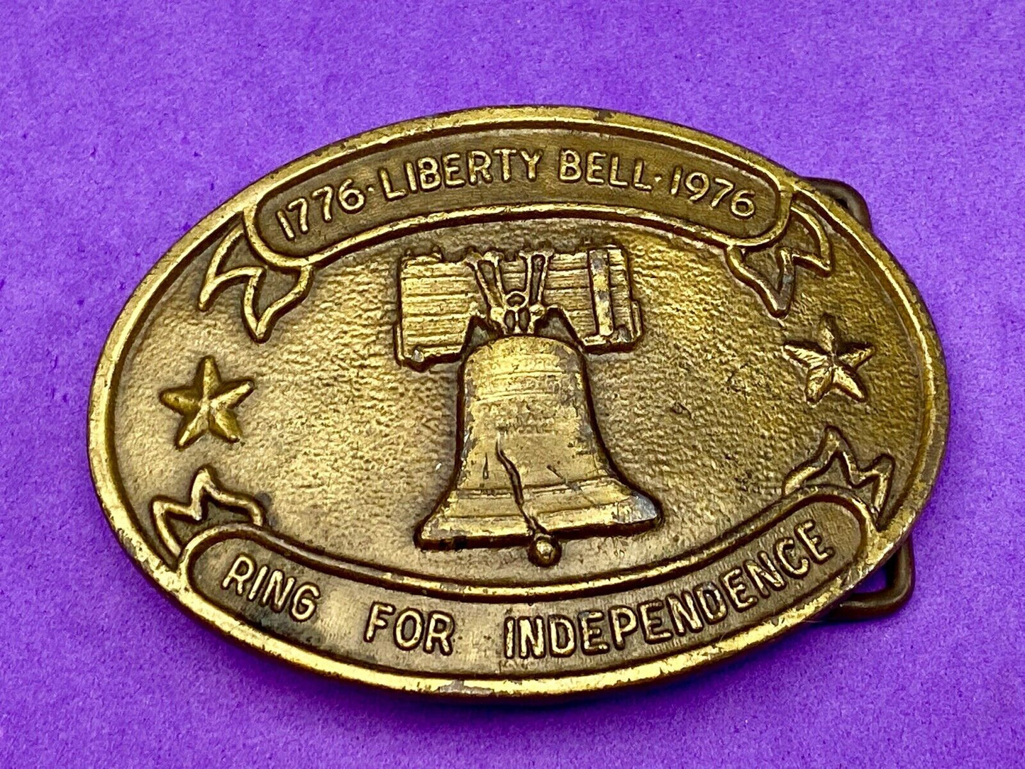 USA Liberty Bell Bicentennial Celebration ring for independence 76 belt buckle 