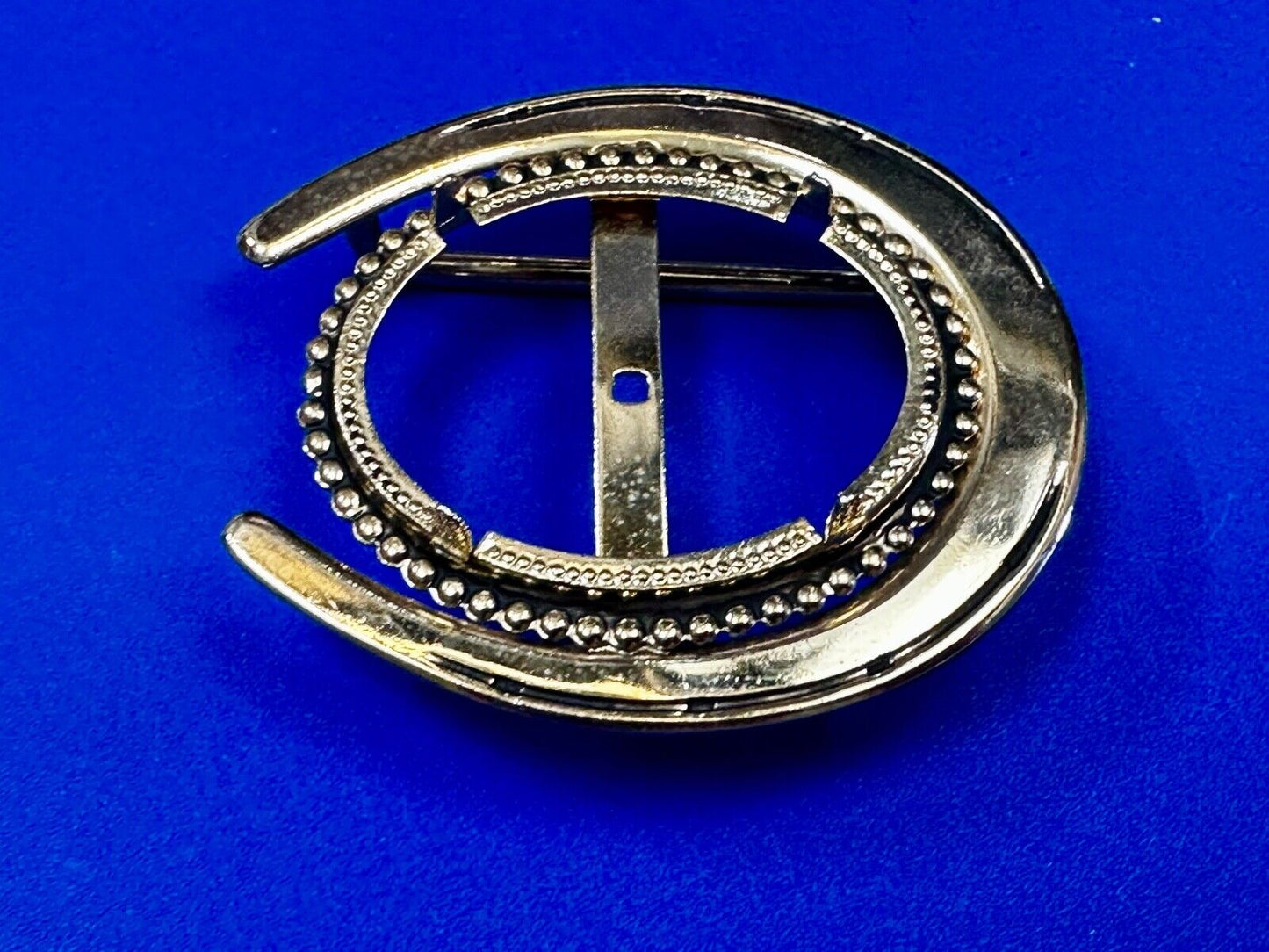 30 x 40 mm Gold Color Horseshoe Belt Buckle To Mount Your Cabochon Gem Stone