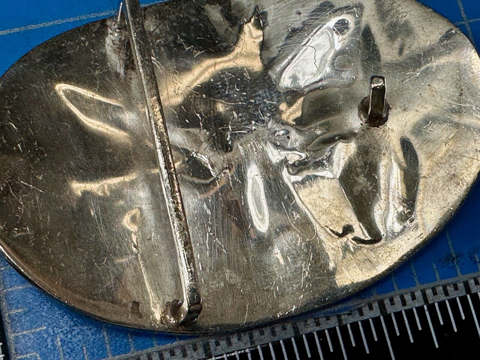 Abalone Shell Butterfly - Gorgeous vintage raised sterling silver?  belt buckle