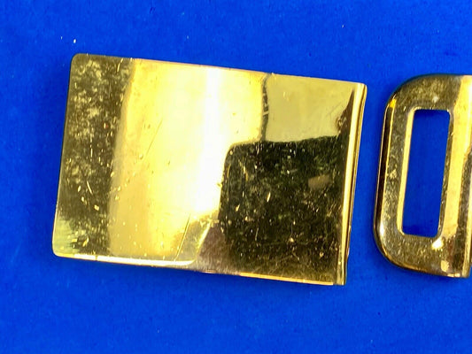 Vintage antique?  two piece gold tone dress belt buckle G-76