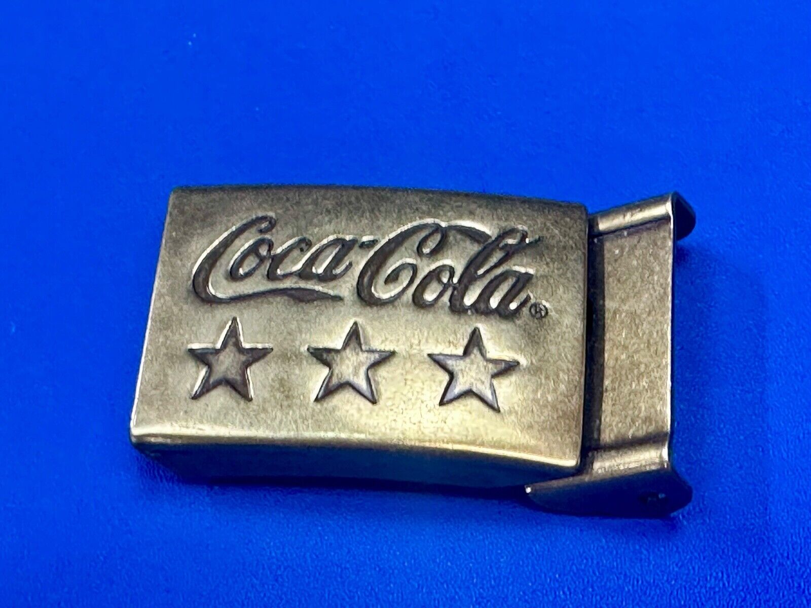 Three Stars - COCA-COLA SODA POP COLLECTORS VINTAGE BRASS TONE BELT BUCKLE