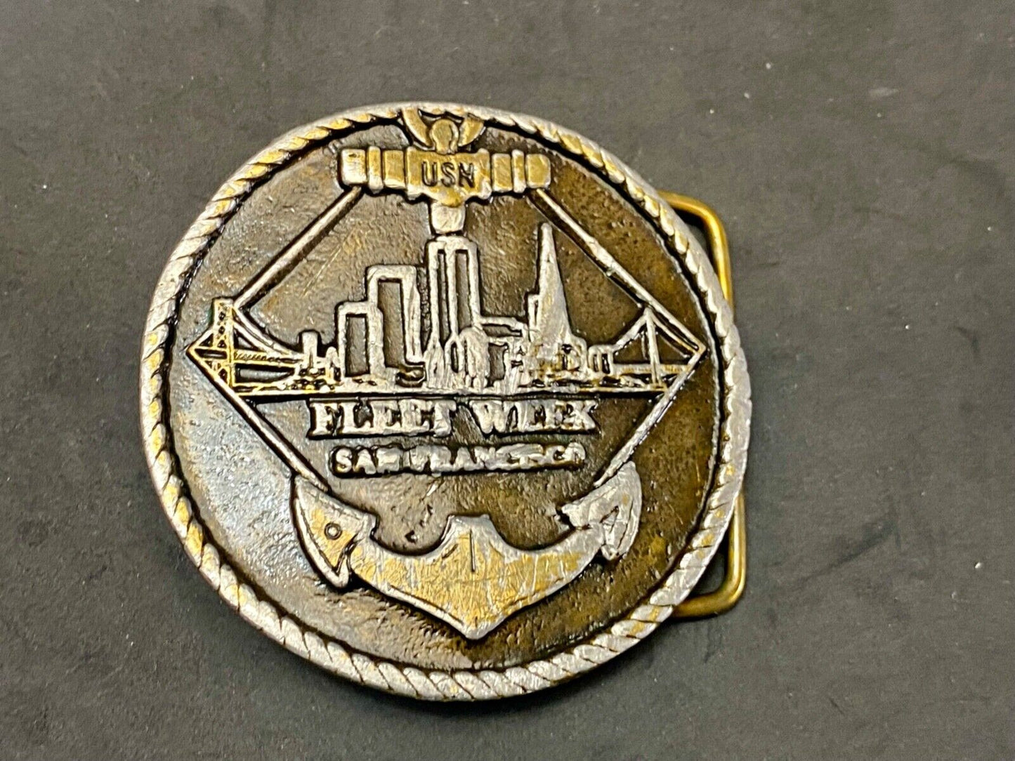 USM Annual Fleet Week, San Fransisco Limited Eden round belt buckle  No 33