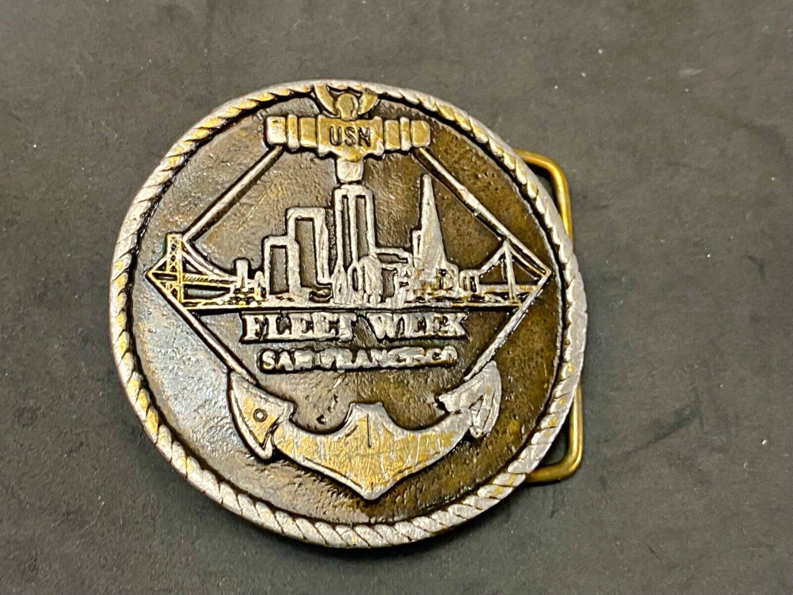 USM Annual Fleet Week, San Fransisco Limited Eden round belt buckle  No 33
