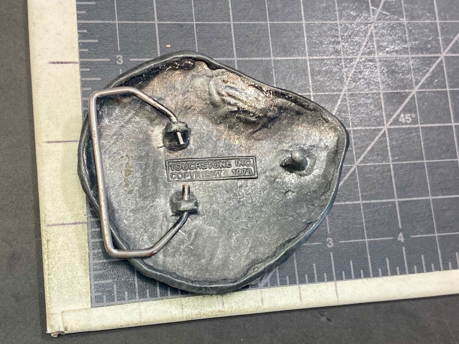 Vintage 1978 Eagle Head Bust Belt Buckle By Touchstone Inc