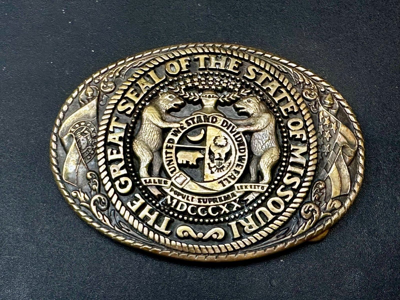 The Great Seal Of The State Of Missouri Statehood Series Tony Lama Belt Buckle