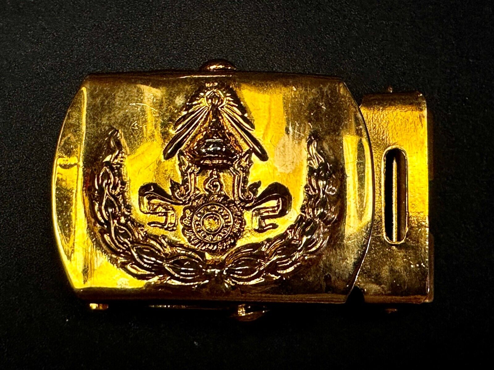 Veteran Officer Naval Soldier Retired Military? Ratchet Style Dress Belt Buckle