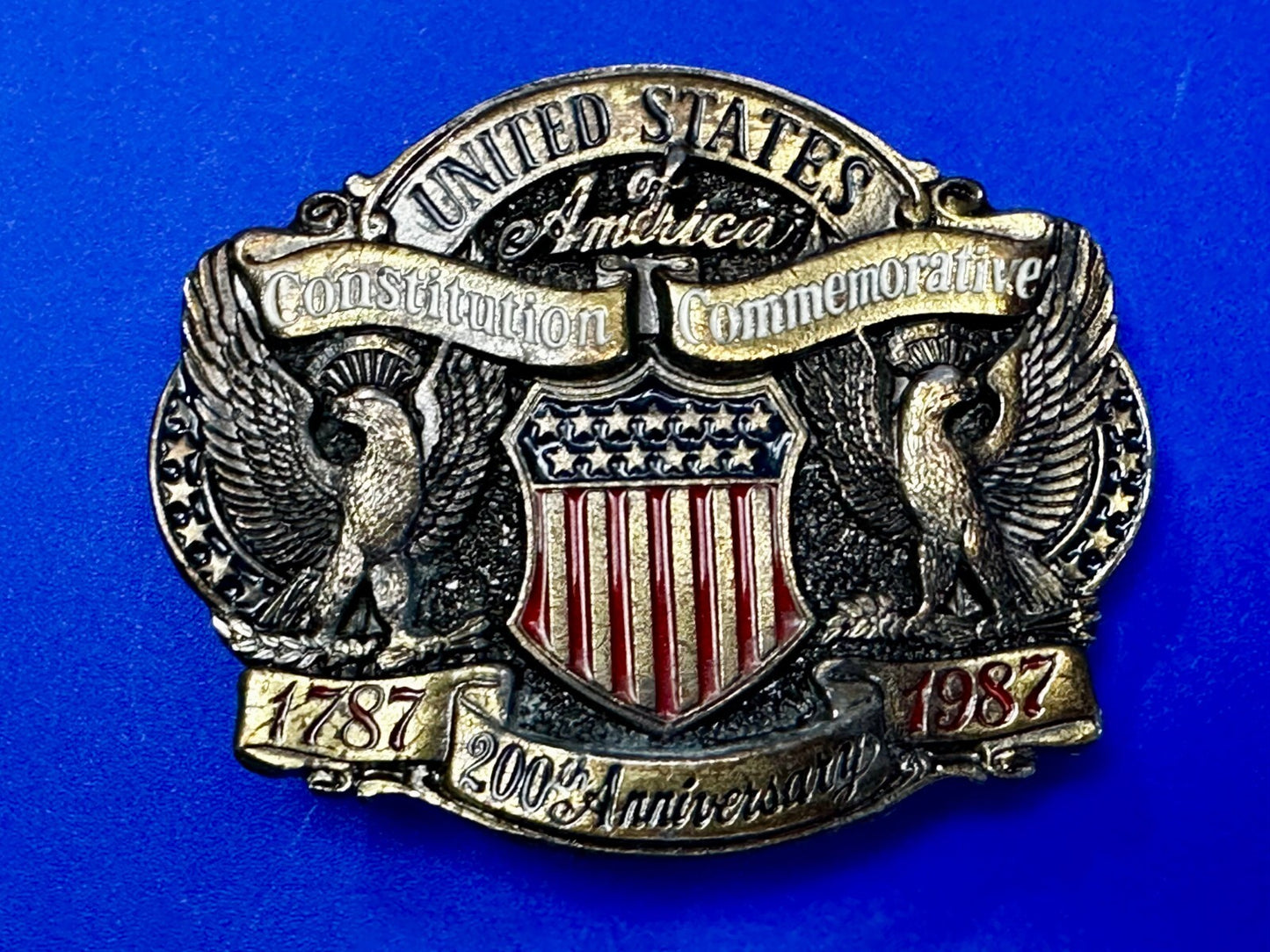 United States of America Constitution Commemorate 200th Anniversary Belt Buckle