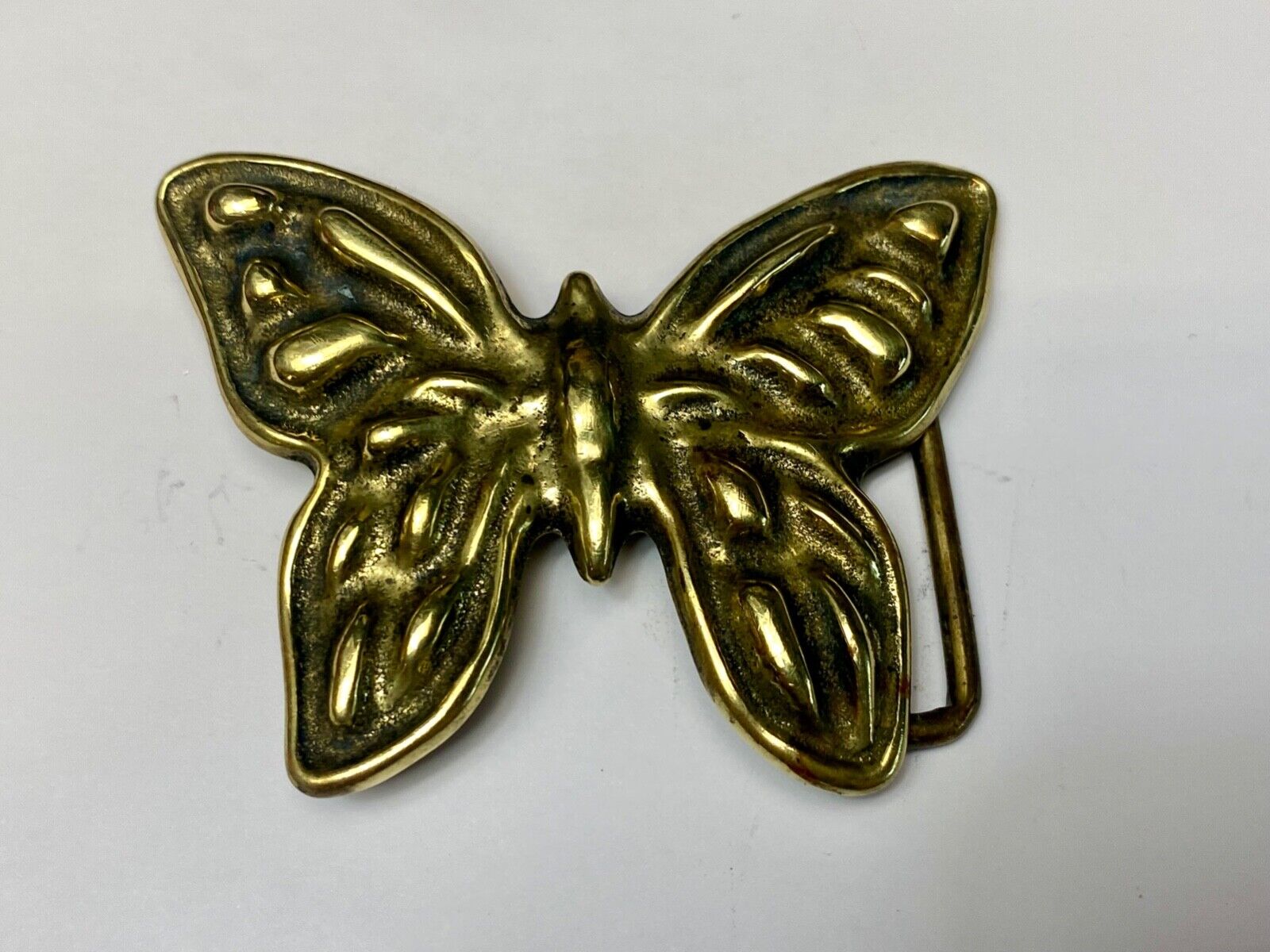 Beautiful Hippy Hobo style solid brass cut out ornate belt buckle