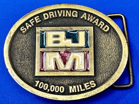BJM Safety Driving Award Belt Buckle Made in USA by CD Hit
