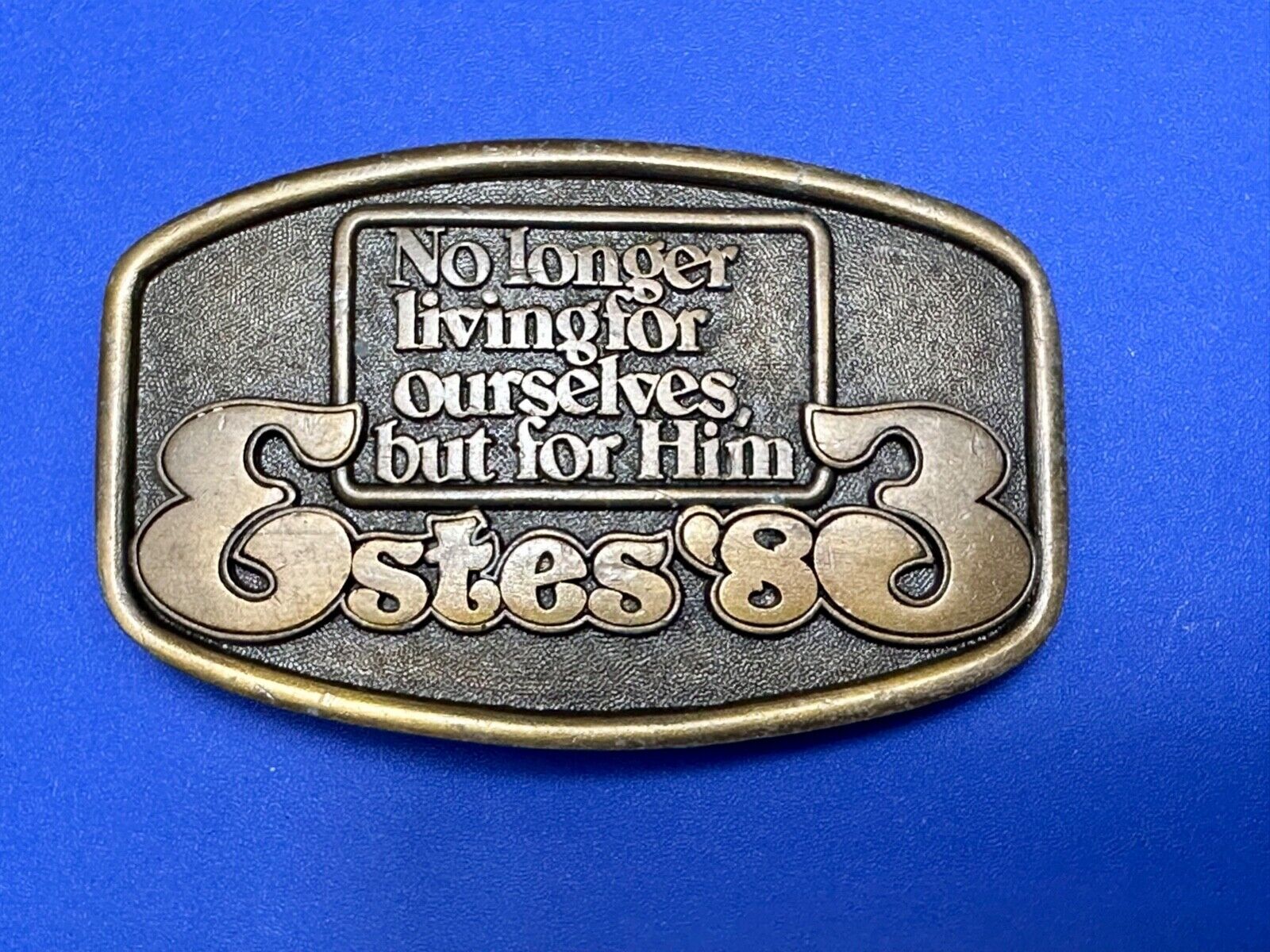 2 Corinthians, Estes 83 no longer living for ourselves, but for him belt buckle