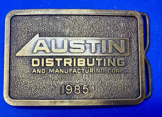 Austin Texas Distributing and Manufacturing Corp 1985 NOS RJ Belt Buckle