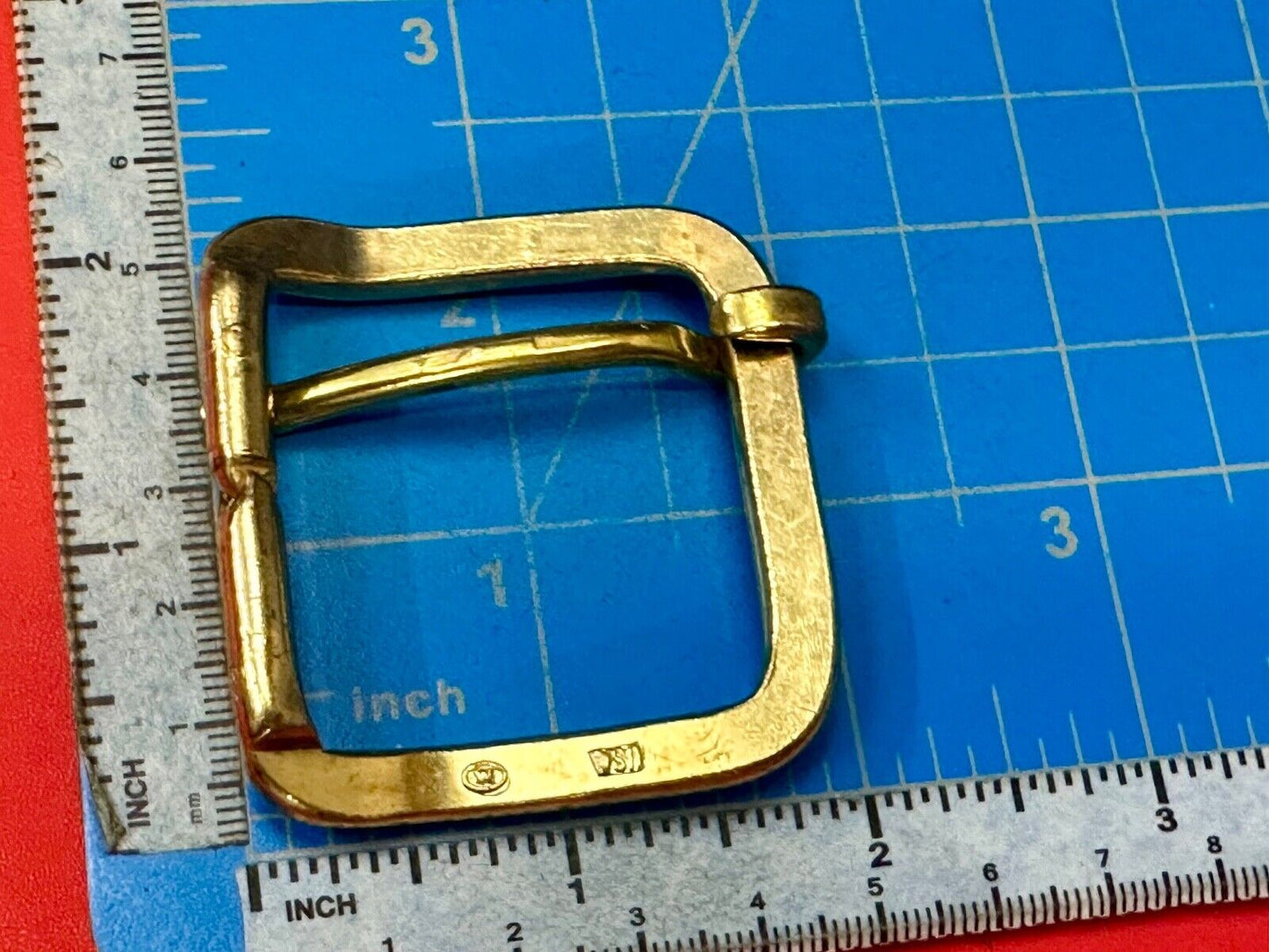 Vintage  replacement belt buckle marked W with unique angle