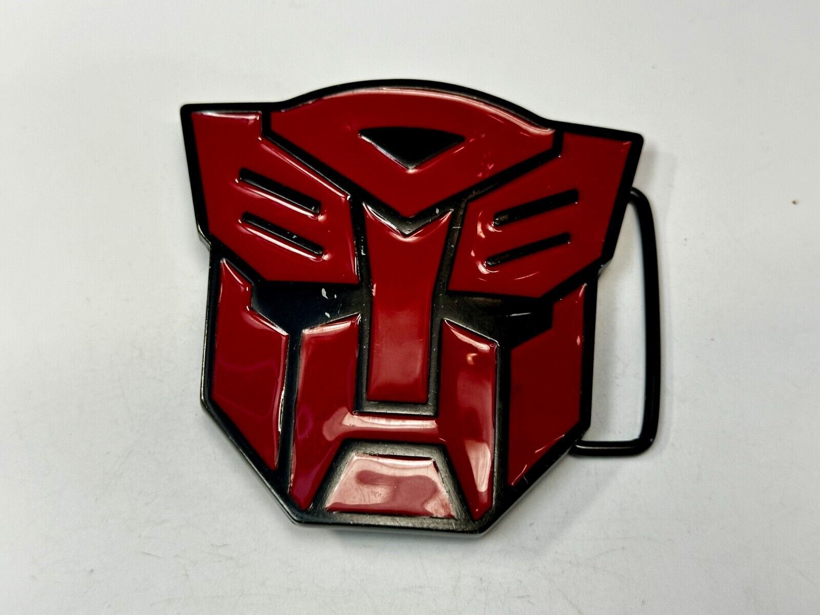The Transformers Autobot More Than Meet The Eyes Symbol Red Cutout Belt Buckle