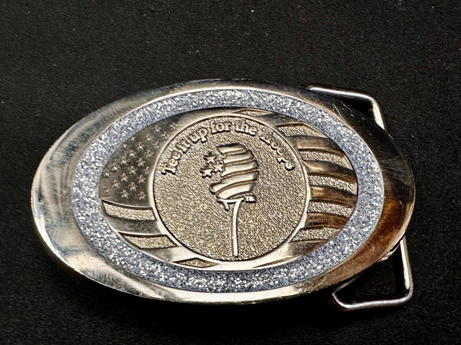 Tee It Up For The Troops Non Profit Organization Promo Award 2 Tone Belt Buckle