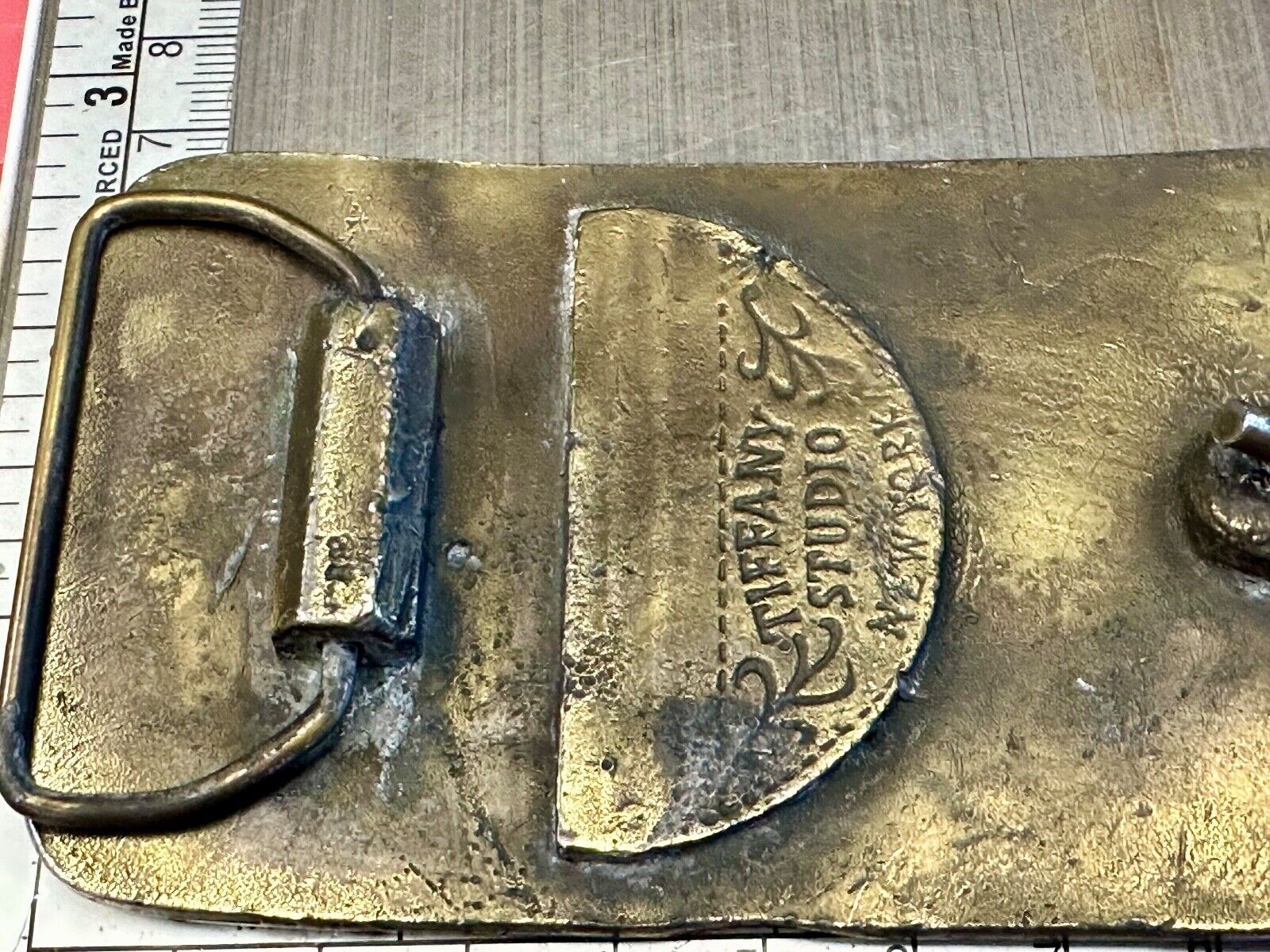 Train Engine 25 Philadelphia Bethlehem New England RR Tiffany Studio Belt Buckle